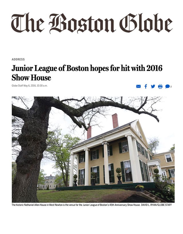 Elizabeth Home Decor and Design Junior League of Boston show house featured in The Boston Globe Magazine