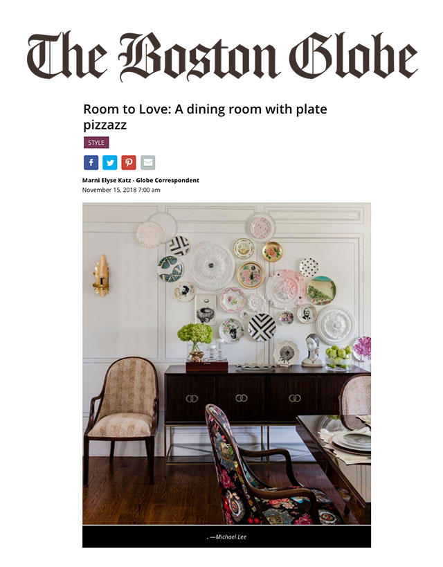 Elizabeth Home Decor and Design featured in The Boston Globe