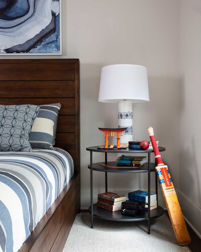 Interior design Atlanta project. Boys room design by Boston interior designer Elizabeth Benedict.