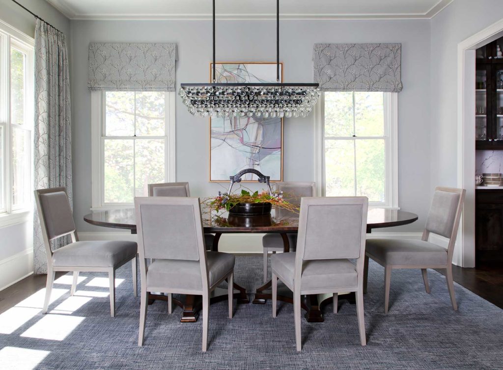 Interior design Atlanta project. Dining room design by Boston interior designer Elizabeth Benedict
