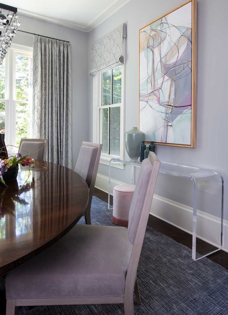 Interior design Atlanta project. Client art collection. Boston interior designer Elizabeth Benedict project portfolio.