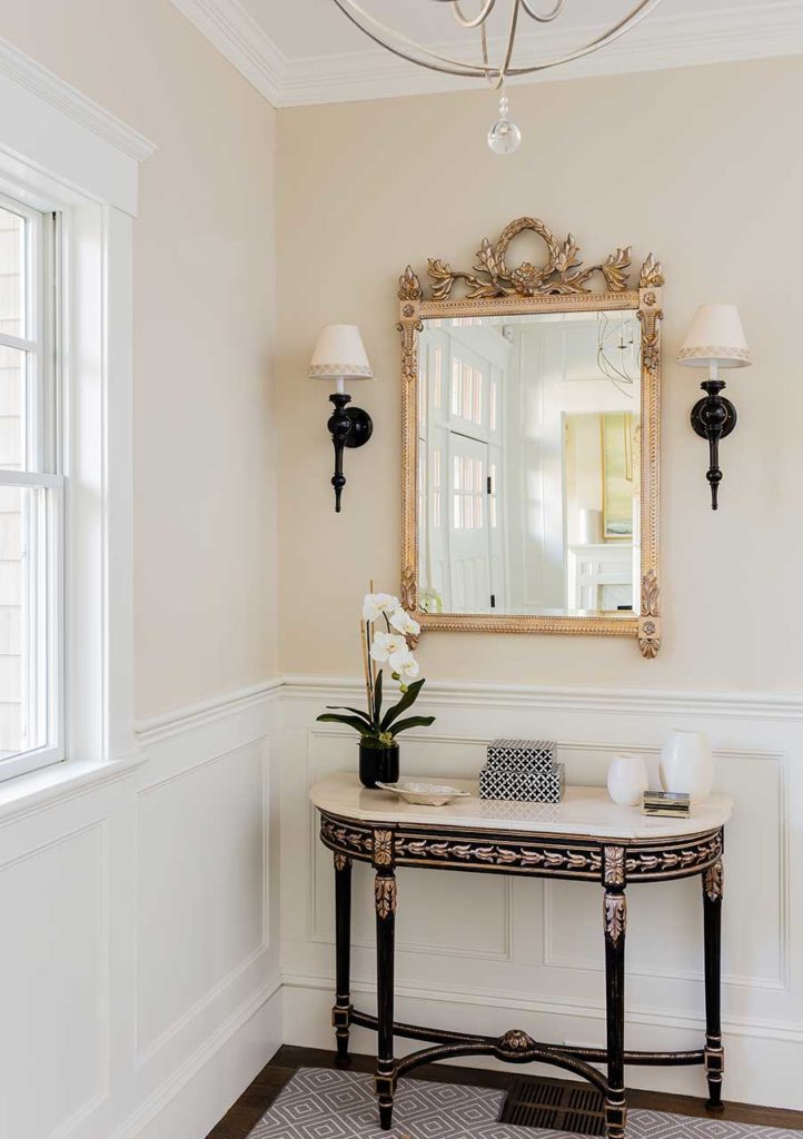 Interior design West Newton MA by Elizabeth Benedict Design and Decor - Powder room