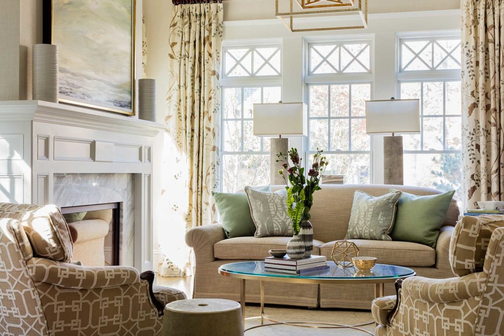 Boston Interior designer Elizabeth Benedict Project West Newton MA - Home decor - Living room