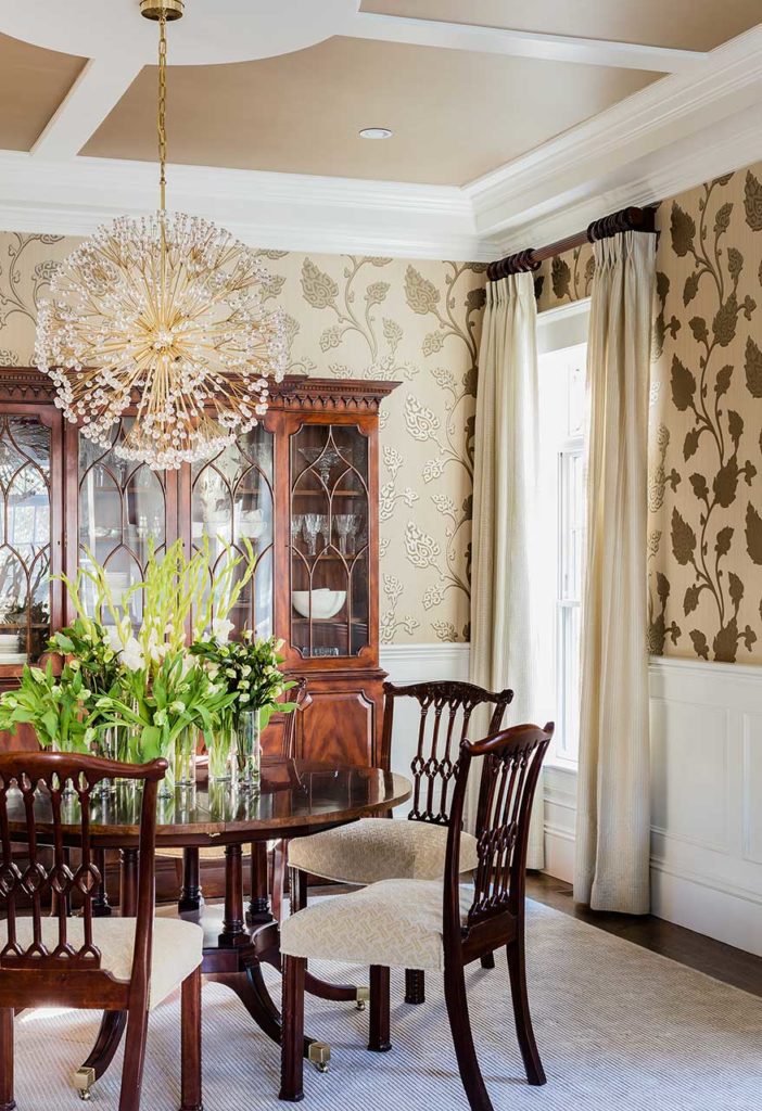 Boston Interior designer Elizabeth Benedict Project West Newton MA - Residential interior design - Formal Dining room