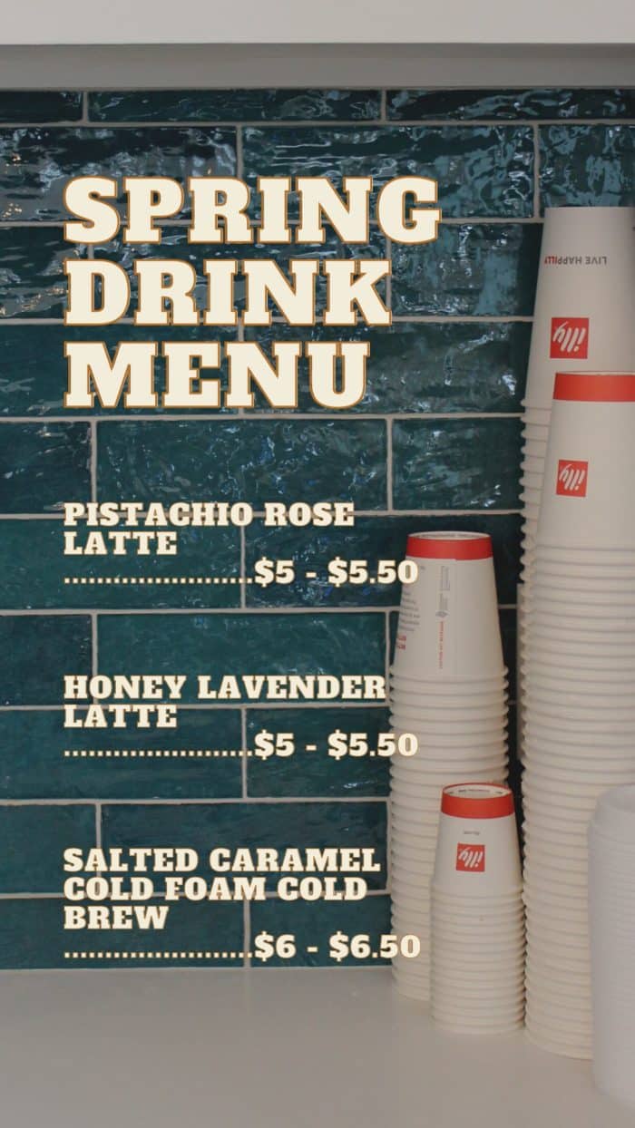 coffee menu